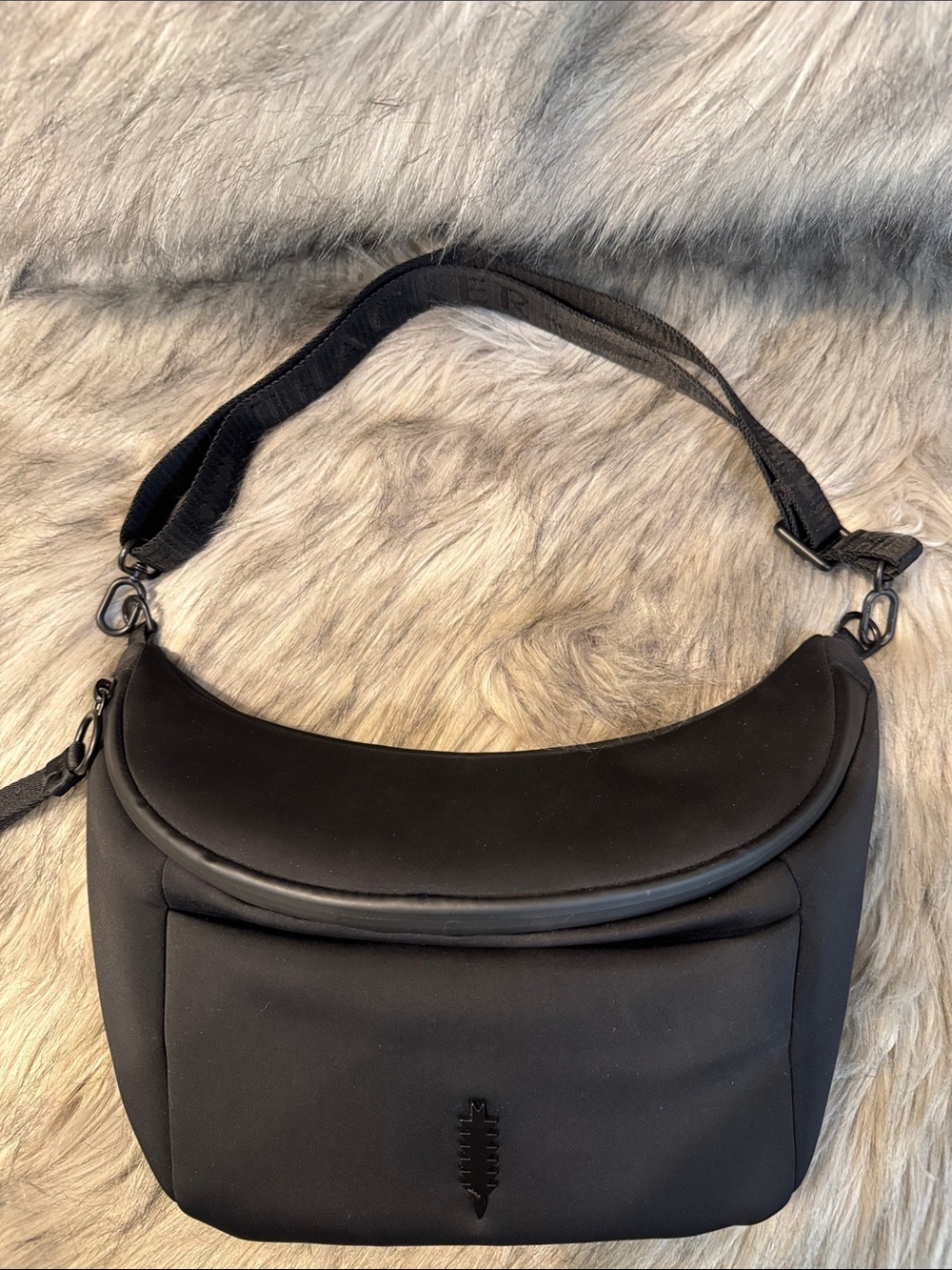 Thacker Black Crescent Sling Bag